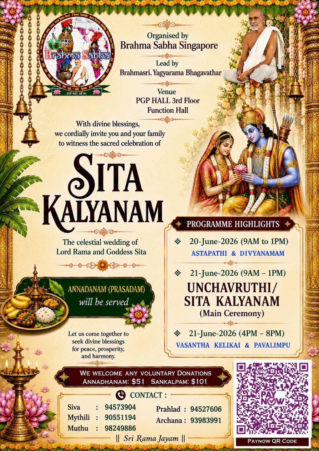 Sita Kalyanam 2026 – Brahma Sabha Singapore